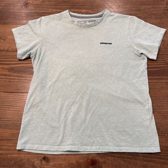 Patagonia Tops - Patagonia Shirt Womens Medium Green‎ P-6 Logo Responsibili-Tee Short Sleeve